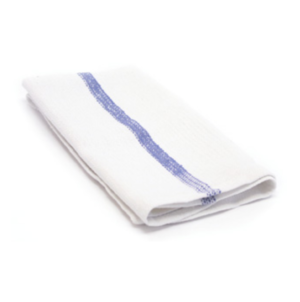 RATINE BLANCHE 16" x 19" / DOUZAINE AVEC LIGNE BLEUE