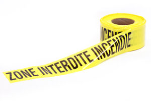 CT3YF29 RUBAN BARRICADE ZONE INTERDITE INCENDIE