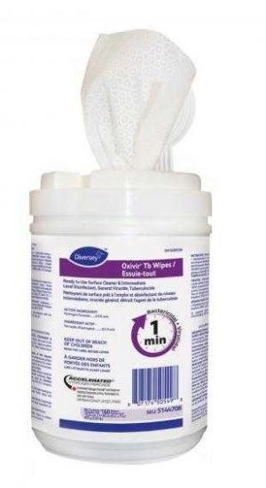 LINGETTES DÉSINFECTANTES OXIVIR 160/CONTENANT