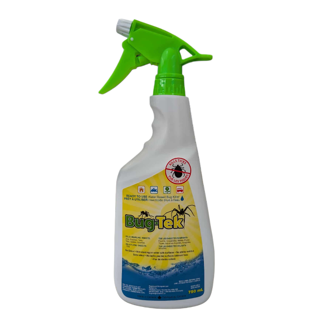 BUG-TEK ÉLIMINATEUR D'INSECTES ET PUNAISES DE LIT 750ML