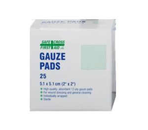 TAMPONS DE GAZE 2" X 2" 25/BOITE