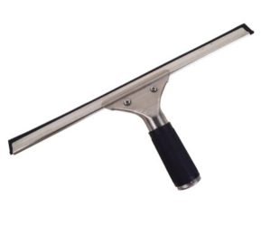 RACLOIR COMPLET 14" ACIER INOX AVEC POIGNÉE (GLOBE)
