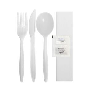 ENSEMBLE USTENSILES BLANCS 6 PIÈCES 500/CS